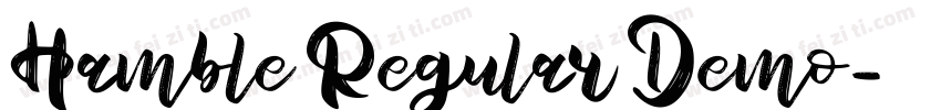 Hamble Regular Demo字体转换
